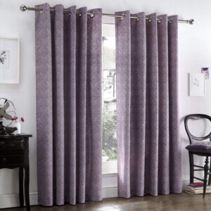 Dreams & Drapes - Hanworth Lined Eyelet Curtains - 66" Width x 72" Drop (168 x 183cm)