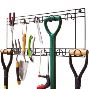 Direct Online Houseware House of Home Tool & Garden Storage Rack | Sturdy Metal Wall Hanging Shed Hooks for Gardening Tools