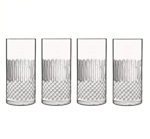Luigi Bormioli - Diamante - Hi-Ball / Tumbler Crystal Glasses - Dishwasher Safe - Made in Italy - Set of 4