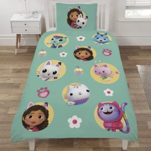 Coco Moon Gabby's Dollhouse Soft Reversible Bedding Single Size Duvet Cover And Pillow Set For Toddler And Kids Ideal Prime Gif