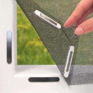 Hoberg Window Fly Screen with Innovative Magnetic Fastening | Fly net can be Individually Cut to Size up to 150 x 130 cm