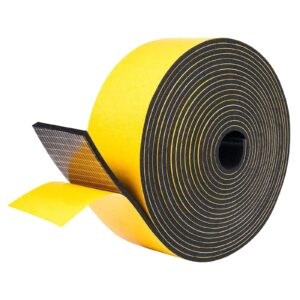 fowong Self Adhesive Foam Strips 25mm(W) x 1.5mm(T) x 10 m(L) Closed Cell Home Window Door Draught Excluder Weather Stripping Anti-Collision SoundProof Yellow