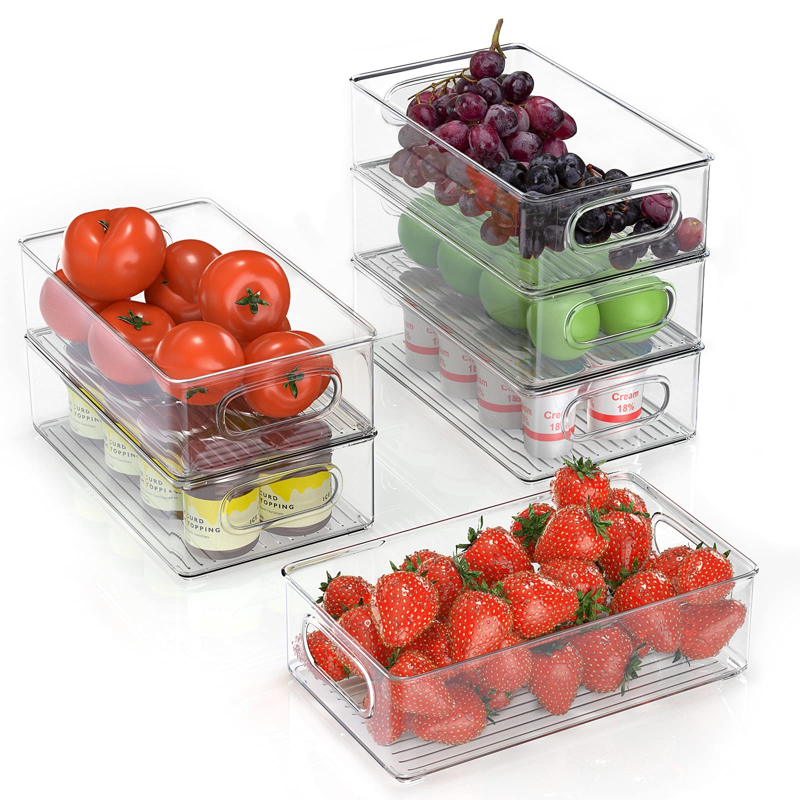 Finew Stackable Fridge Storage Organiser Set of 6