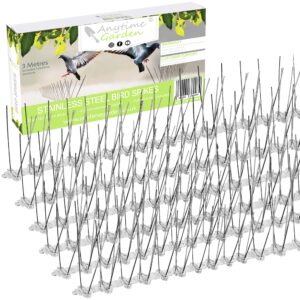BIRD SPIKES - PIGEON SPIKES - Bird Deterrent Stainless Steel - Durable Pigeon & Seagull Repellent - Easy Setup And Removal - Keeps Pests Under Control - Covers 3M Made In Europe