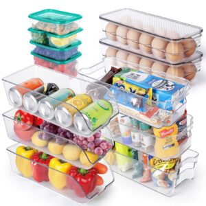 Myiosus Refrigerator Organizer Bins Set of 13
