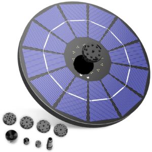 AISITIN 3.5W Solar Fountain Pump Backup Circle Solar Water Pump Floating Fountain