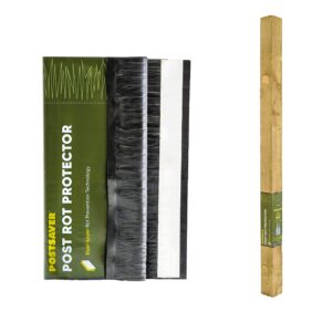 Fence Post Rot Protectors Postsaver Wrap Fits 3x3" & 4x4 inch (75x75mm to 100x100mm) Square Fence Posts (10)
