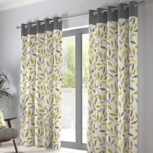 Fusion Beechwood-100 Pair of Eyelet Curtains