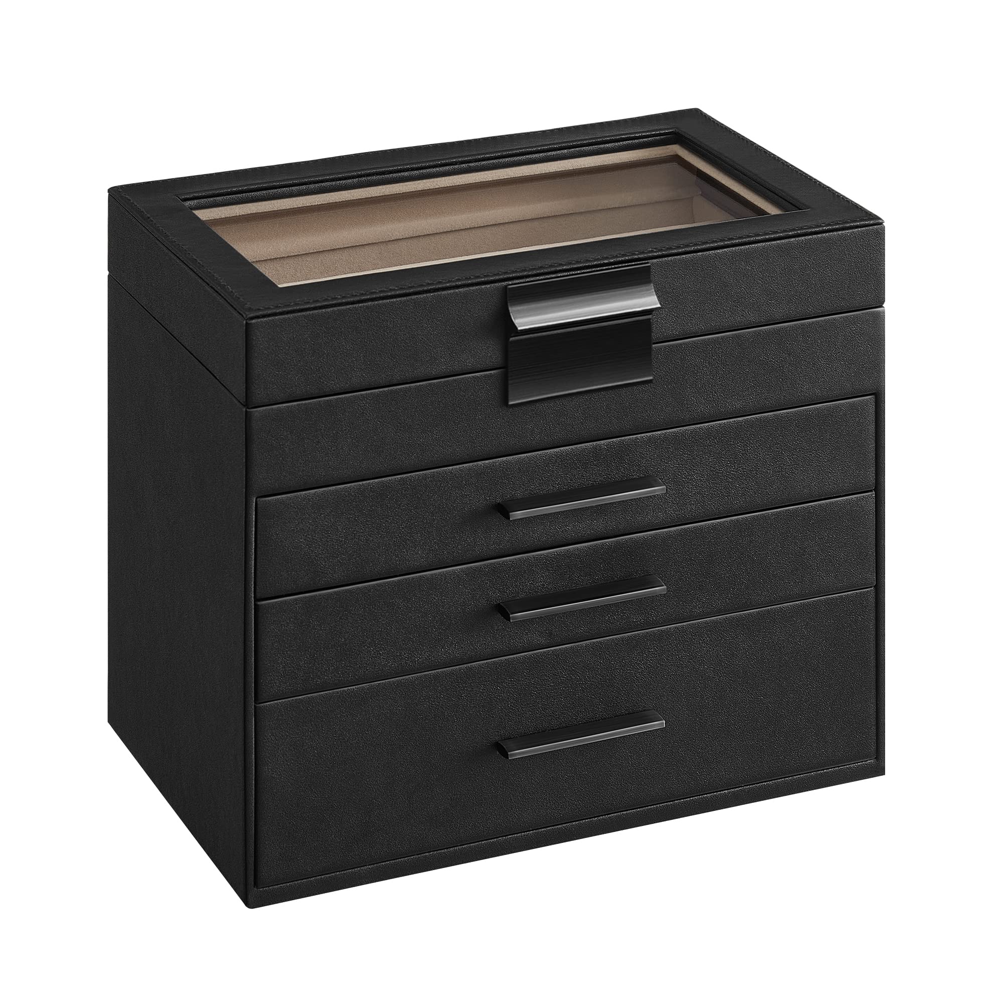 SONGMICS Jewellery Box with Glass Lid
