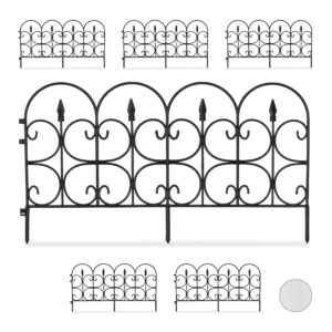 Relaxdays weatherproof Plastic Flowerbed Fence