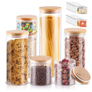 Myiosus Glass Storage Jars with Lids Set of 7