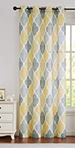 moroccan sheer curtain yellow