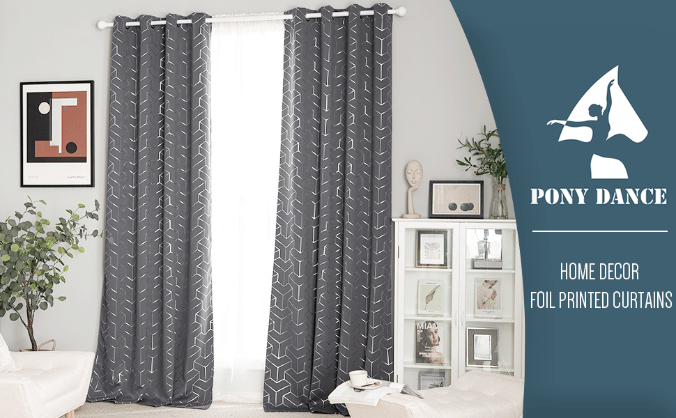 PONY DANCE Foil Printed Curtain