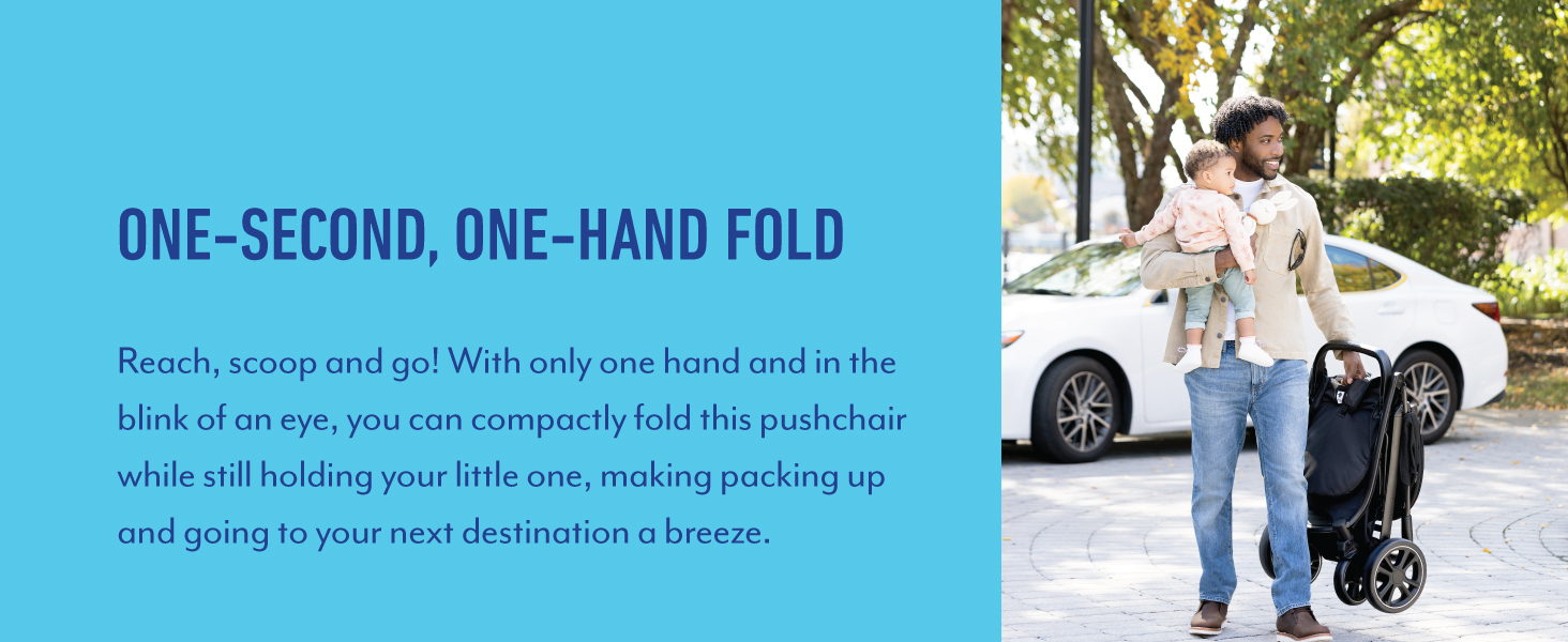 graco eezefold pushchair stroller with one second fold
