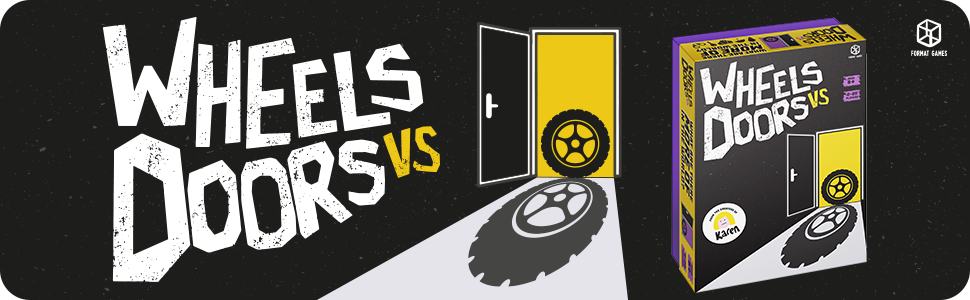 Wheels VS Doors Party Game Fun Family Ages 8+ 2-20 Players 30+ Minutes Format Games Matt Edmondson