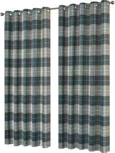 Olivia Rocco Printed Blackout Eyelet Curtains Black Out Thermal Insulated Ring Top Curtain Room Darkening Pair Window Treatment For Living And Bedroom