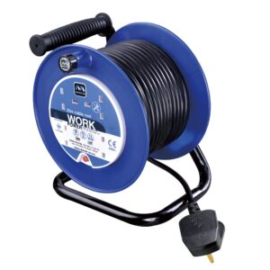 Masterplug LDCC2513/4BL-MP Four Socket Medium Open Cable Reel Extension Lead with Handle