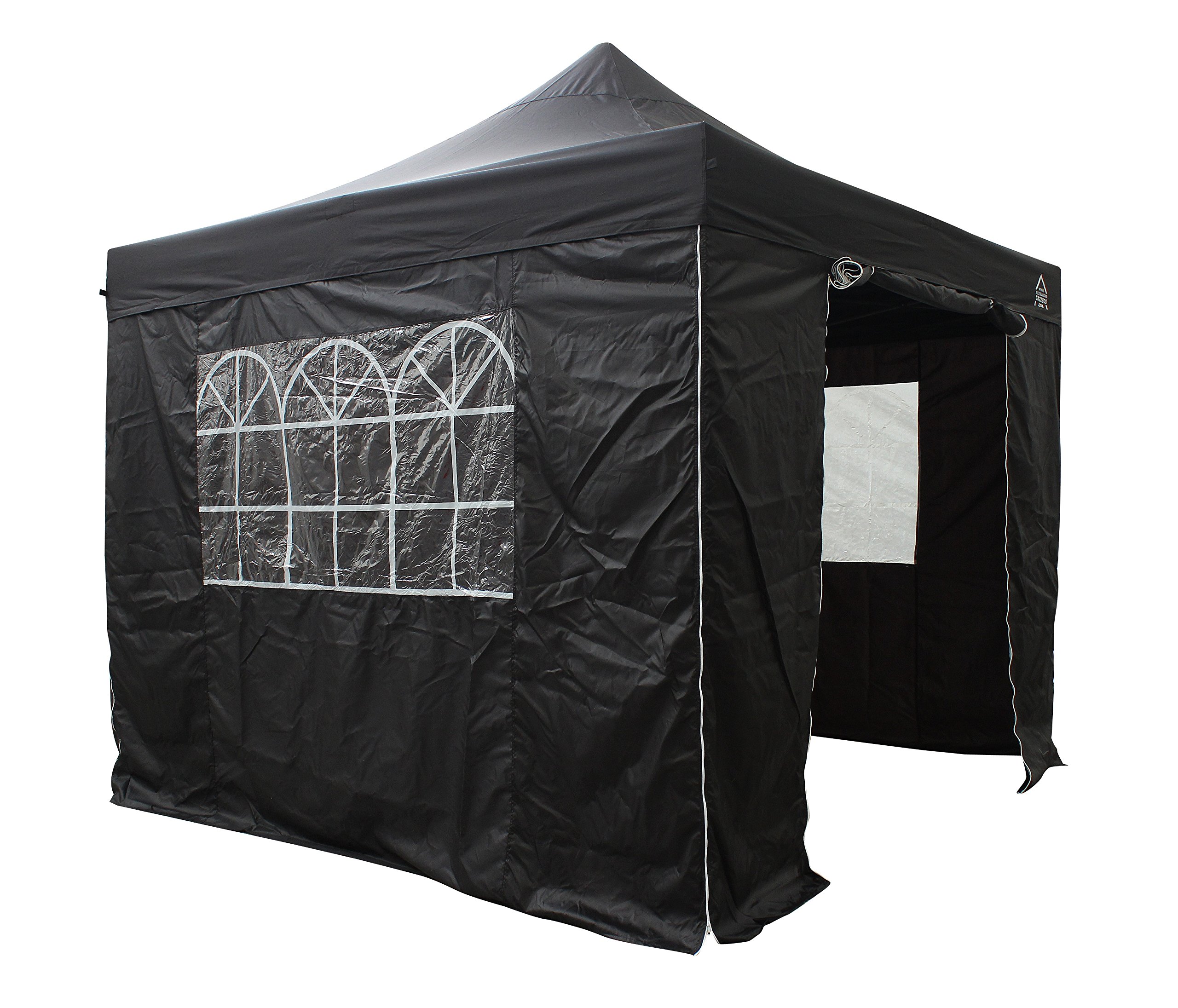 All Seasons Gazebos 3x3m Heavy Duty Fully Waterproof Pop up Gazebo With 4 Side Walls and Accessory Pack - Black