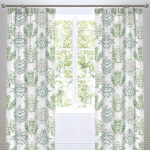Dreams & Drapes Dreams 'N' Drapes Emily Botanical Pencil Pleat Lined Curtains