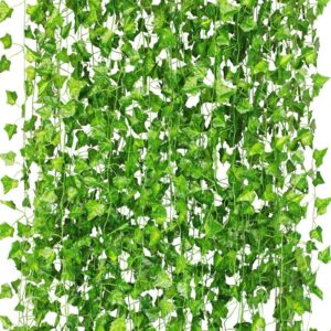 CQURE 12Pcs 84Ft Artificial Ivy Garland