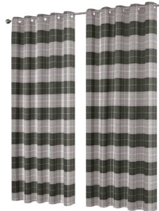 Olivia Rocco Printed Blackout Eyelet Curtains Black Out Thermal Insulated Ring Top Curtain Room Darkening Pair Window Treatment For Living And Bedroom