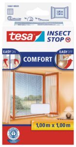 esa Insect Stop COMFORT for Windows - Window Screen with Self-Adhesive Hook & Loop - Insect Mesh - in White
