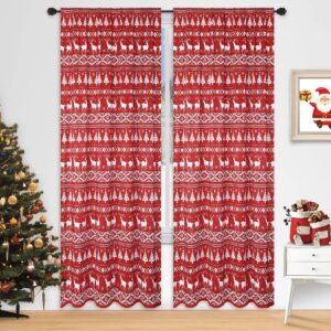 LinTimes Velvet Curtains for Living Room 2 Panels