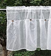 White lace curtain