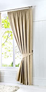 beige blackout curtains