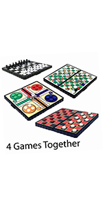 4 Magnetic Travel Board Games