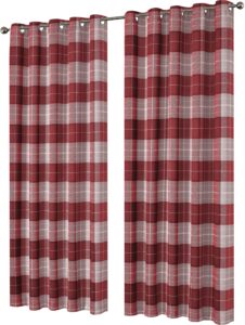 Olivia Rocco Printed Blackout Eyelet Curtains Black Out Thermal Insulated Ring Top Curtain Room Darkening Pair Window Treatment For Living And Bedroom