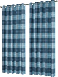 Olivia Rocco Printed Blackout Eyelet Curtains Black Out Thermal Insulated Ring Top Curtain Room Darkening Pair Window Treatment For Living And Bedroom