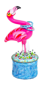Inflatable Flamingo Cooler Ring Toss Game