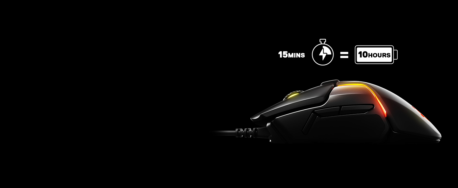 SteelSeries Rival 650, Wireless gaming mouse, Dual optical sensor, Customizable lift-off distance