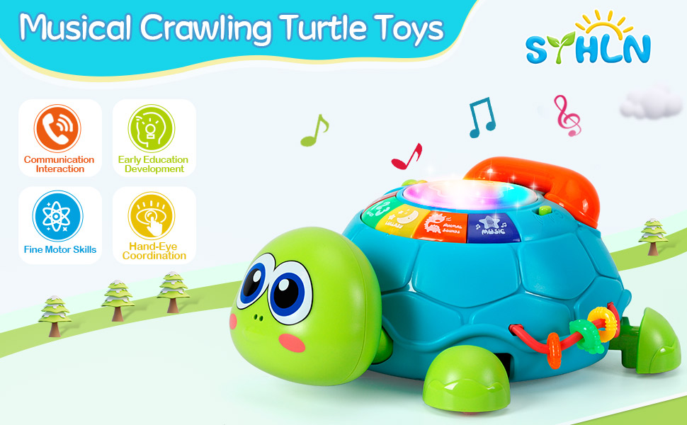 Musical Crawling Turtle Toys