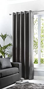 grey charcoal cotton curtains light reduction