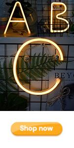 warm white neon lights