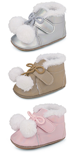 Baby Booties Shoes Girls Newborn 0 3 6 12 18 Months Infant First Baby Boots Slippers Size 2 4 UK