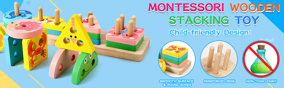 Montessori Toys for 1 2 3 Year Old Boys Girls