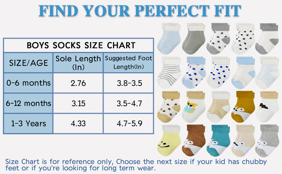 baby socks size