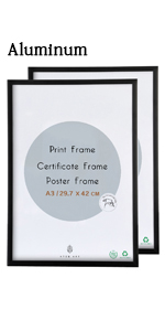 A3 aluminum photo frame