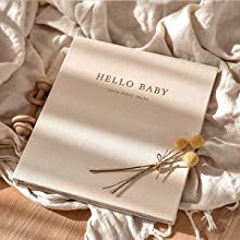 Peachly baby record book for girls boys unisex gender neutral baby album