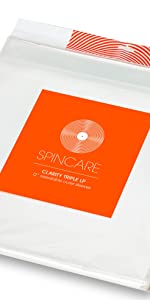 Pack of 50 12 Inch CLARITY TRIPLE LP Resealable Vinyl Record Sleeves