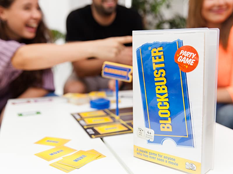 blockbuster, big potato games, board games for teens and adults.