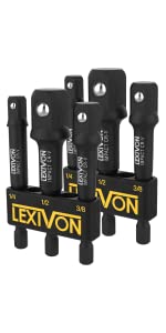 lexivon impact socket adapter set