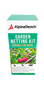 AlpineReach Garden Netting Kit Green 2m x 20m