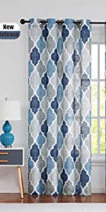 moroccan sheer curtain blue grey