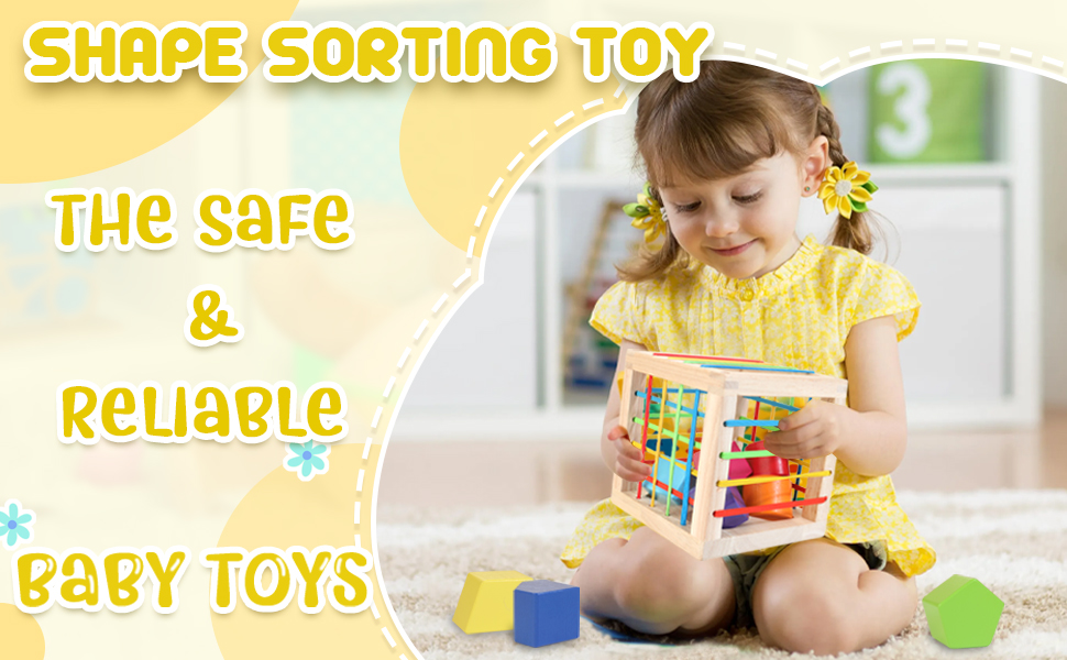 wooden shape sorter cube