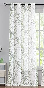Tree brabch print semi sheer