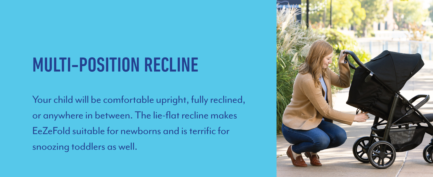 graco eezefold pushchair stroller with multi position seat recline